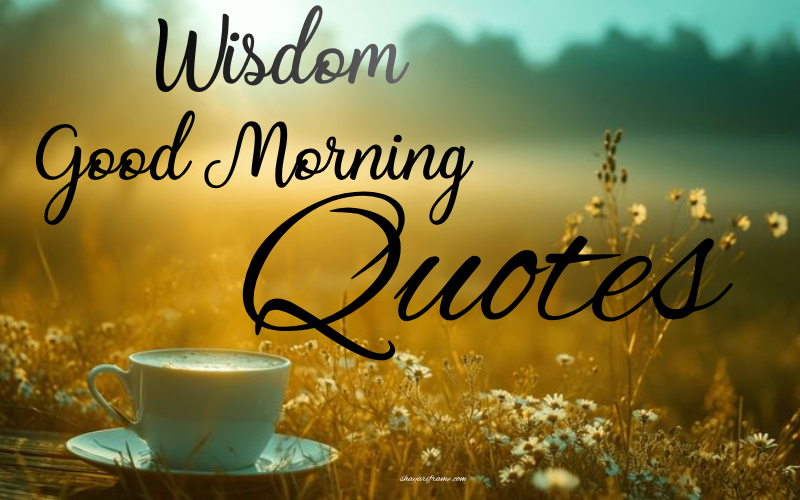30+Best Wisdom Good Morning Quotes | Shayari Frame