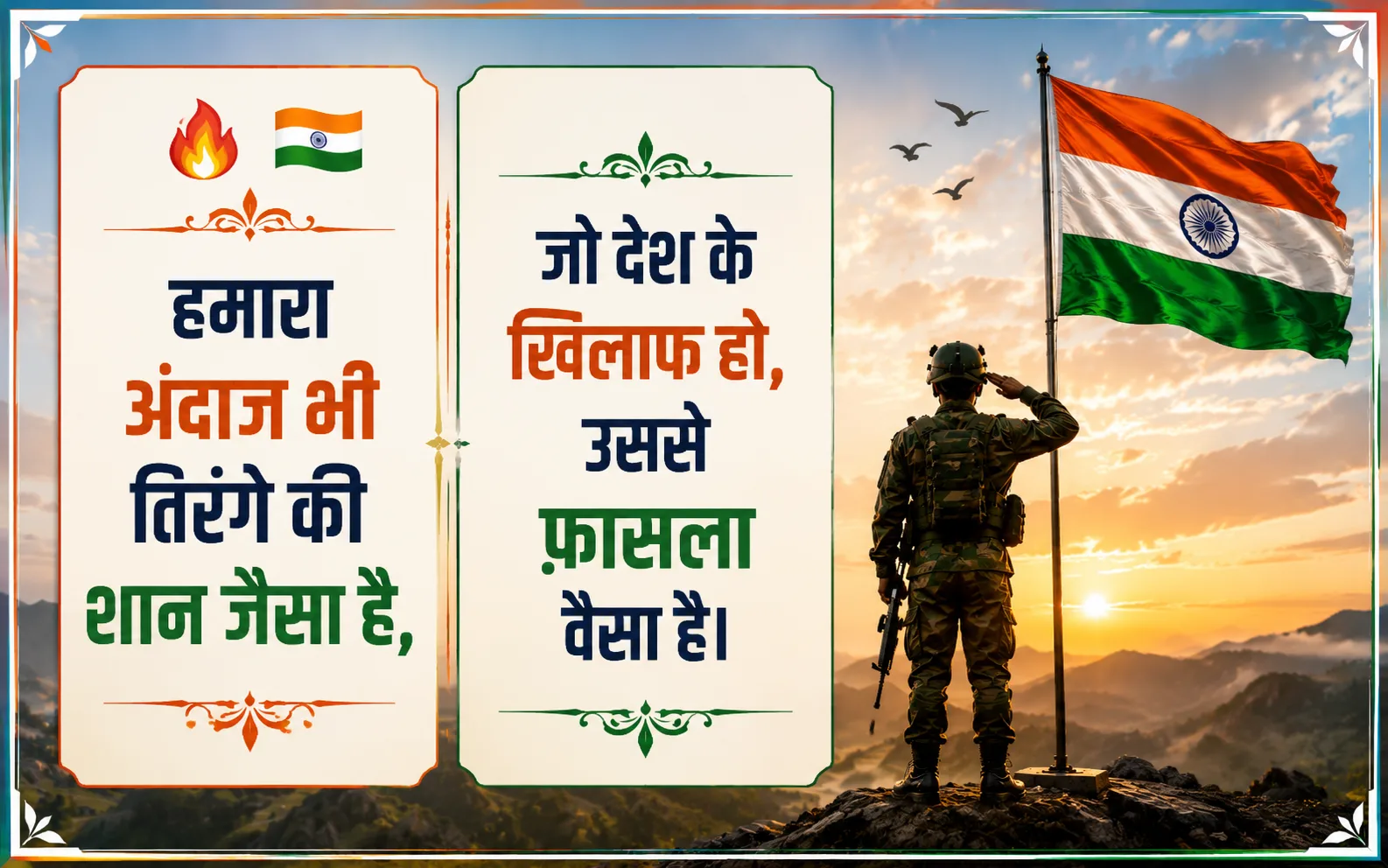Attitude Desh Bhakti Shayari in Hindi