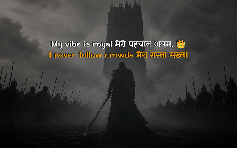 Royal Attitude Shayari In English