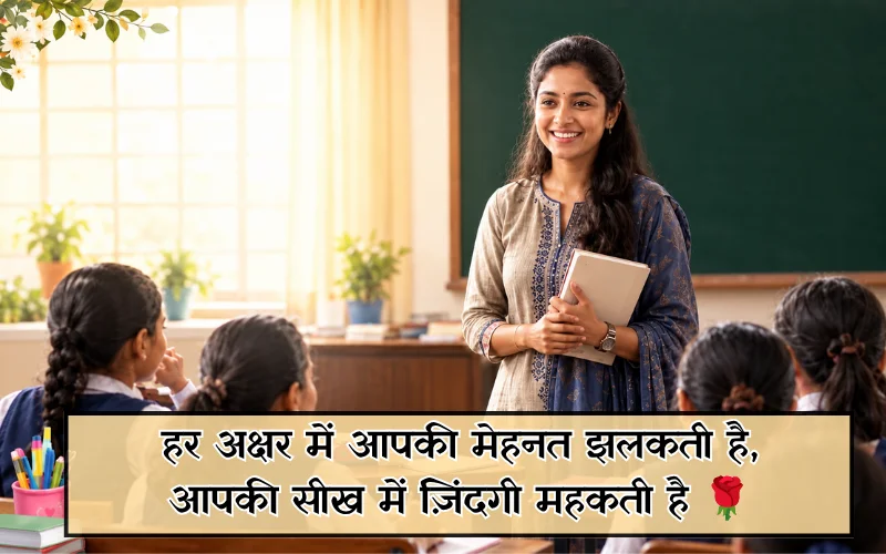 शिक्षक सम्मान शायरी हिंदी