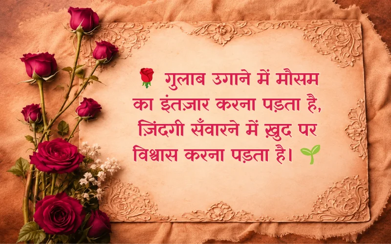 2 Lines Gulab Shayari On Life 