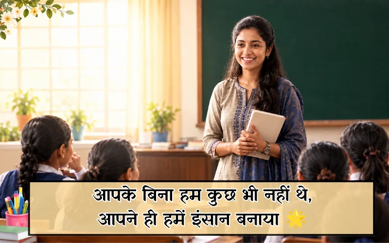 शिक्षक सम्मान शायरी Hindi
