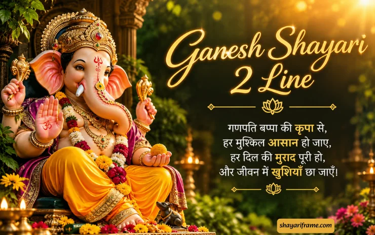 140+ Ganesh Shayari 2 Line: बप्पा की सुंदर शायरियाँ