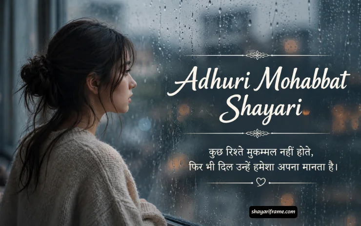 200+ Adhuri Mohabbat Shayari In Hindi: दिल को छू जाने वाली शायरी