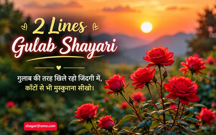 220+ Best 2 Lines Gulab Shayari: प्यार भरी और दिल छूने वाली शायरी