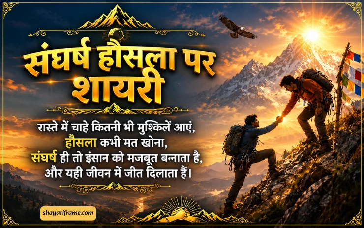180+ संघर्ष हौसला पर शायरी: दमदार शायरियाँ जो हिम्मत बढ़ाएँ